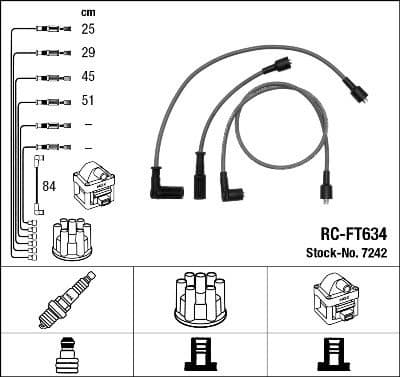 Ignition Cable Kit RC-FT634