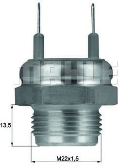 Temperature Switch, radiator fan BEHR TSW6D - image 2