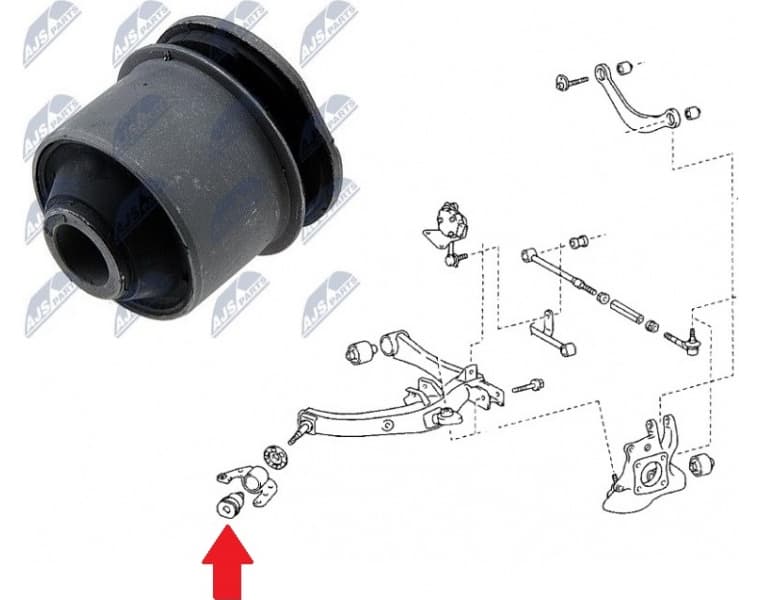 Silentblock rear axle ZTT-TY-031A