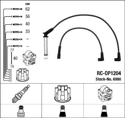 Ignition Cable Kit RC-OP1204