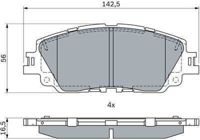 Brake Pad Set, disc brake 0 986 424 899