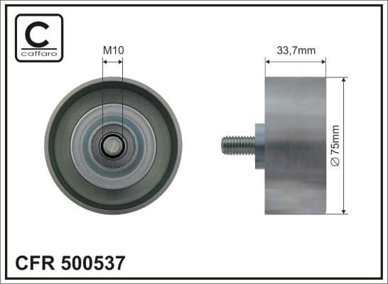 Deflection/Guide Pulley, V-ribbed belt 500537