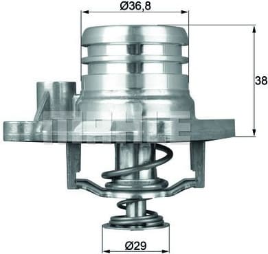 Thermostat, coolant BEHR TI1392 - image 2