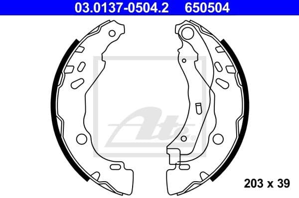 Brake Shoe Set 03.0137-0504.2
