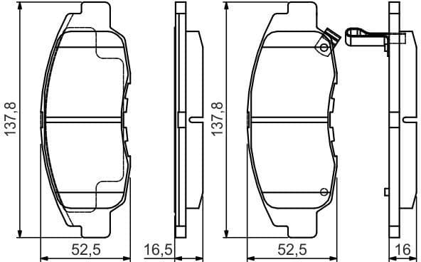 Brake Pad Set, disc brake 0986495153