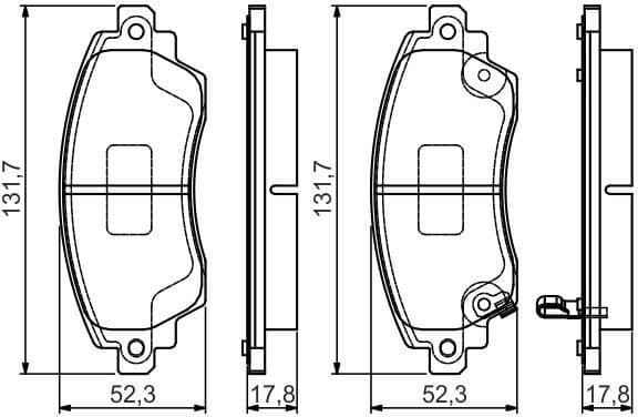 Brake Pad Set, disc brake 0986495132