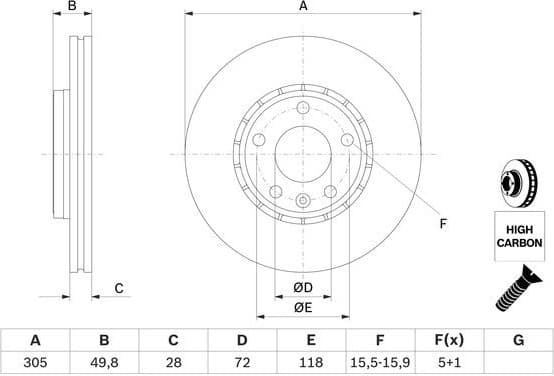 Brake Disc 0986479B69 - image 5