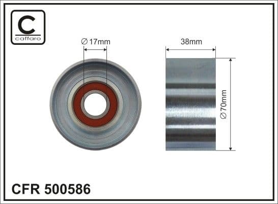 Tensioner Pulley, V-ribbed belt 500586