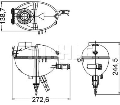 Expansion Tank, coolant BEHR CRT 209 000S - image 2