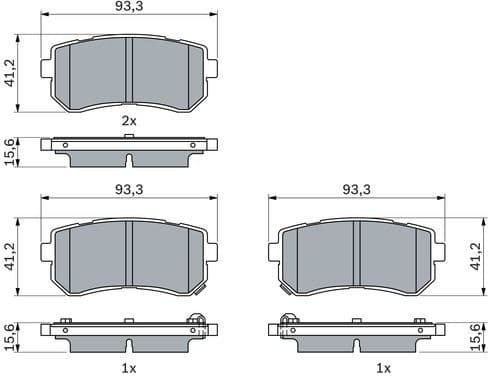 Brake Pad Set, disc brake 0 986 424 956