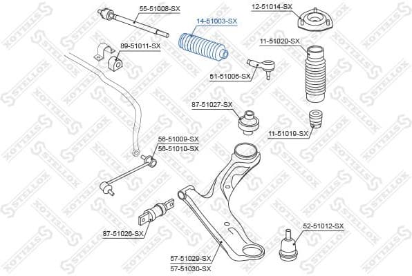 Bellow, steering 14-51003-SX