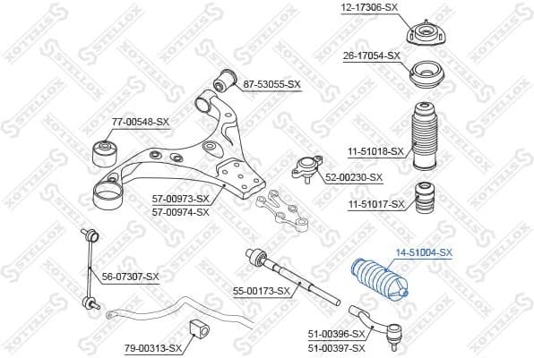 Bellow, steering 14-51004-SX