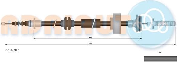 Cable Pull, parking brake 27.0270.1