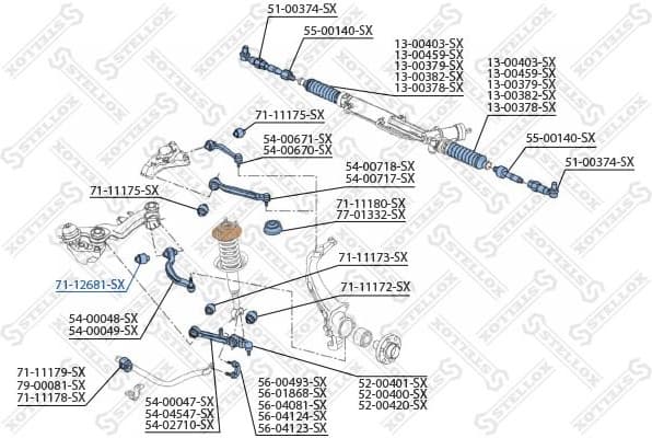 Mounting, control/trailing arm 71-12681-SX - image 2