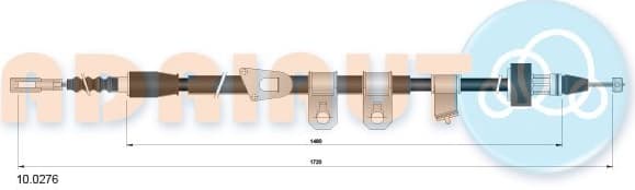 Cable Pull, parking brake 10.0276