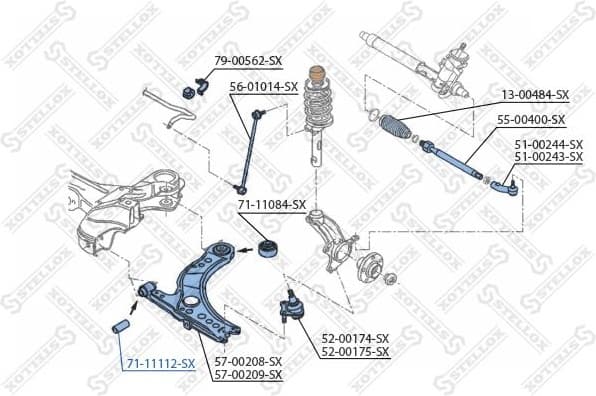 Mounting, control/trailing arm 71-11112-SX - image 2