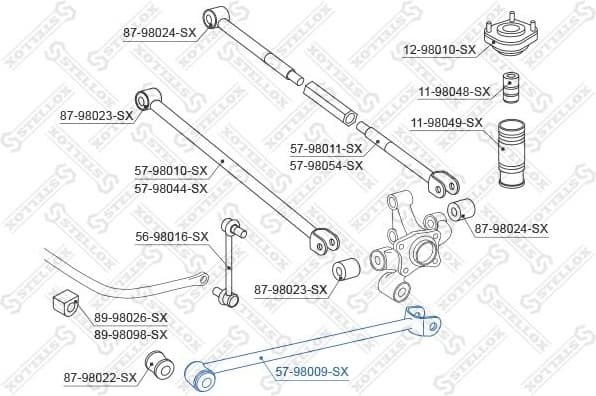 Rod/Strut, wheel suspension 57-98009-SX - image 2