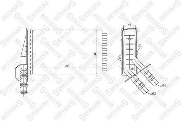Heat Exchanger, interior heating 10-35043-SX
