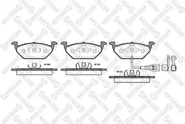 Brake Pad Set, disc brake 644 021B-SX
