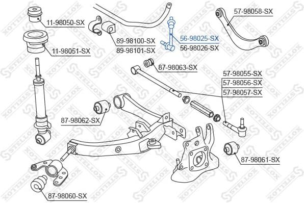Link/Coupling Rod, stabiliser bar 56-98025-SX - image 2