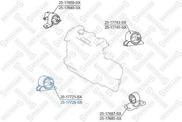 Mounting, engine 25-17720-SX