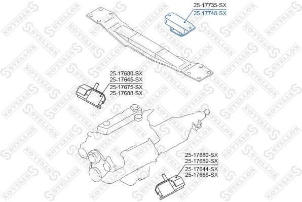 Mounting, engine 25-17748-SX