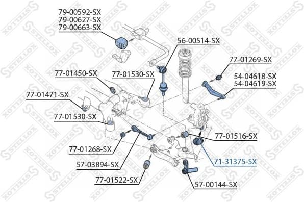 Mounting, control/trailing arm 71-31375-SX - image 2
