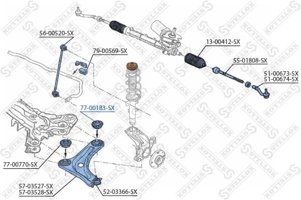 Mounting, control/trailing arm 77-00183-SX