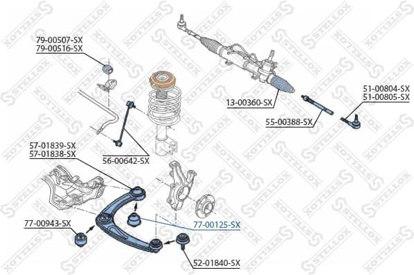 Mounting, control/trailing arm 77-00125-SX - image 2