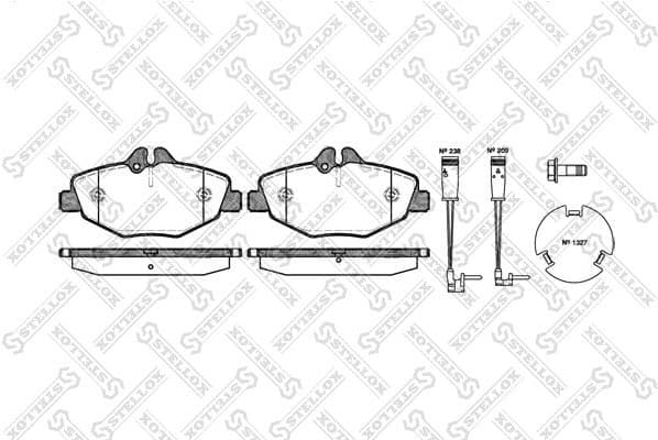 Brake Pad Set, disc brake 1001 002-SX