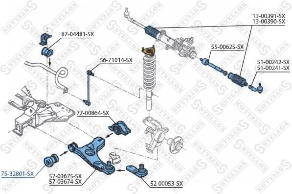 Mounting, control/trailing arm 75-32801-SX