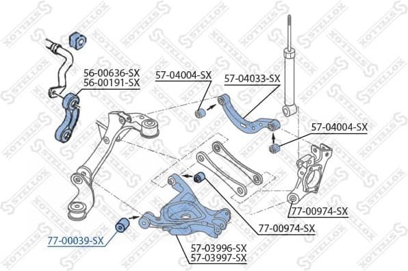 Bushing, axle beam 77-00039-SX