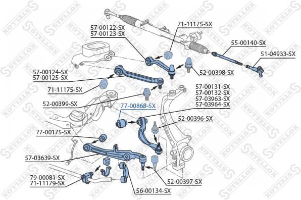 Mounting, control/trailing arm 77-00868-SX