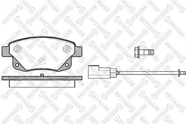 Brake Pad Set, disc brake 1263 002-SX