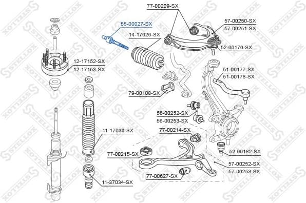 Inner Tie Rod 55-00027-SX