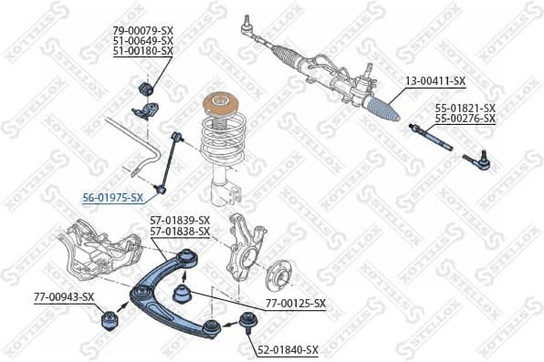 Link/Coupling Rod, stabiliser bar 56-01975-SX - image 2