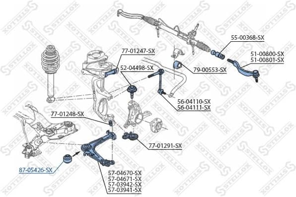 Mounting, control/trailing arm 87-05426-SX - image 2