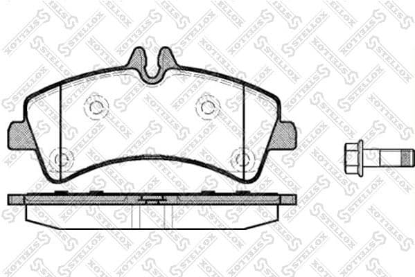Brake Pad Set, disc brake 1258 000-SX