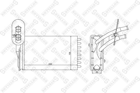 Heat Exchanger, interior heating 10-35116-SX