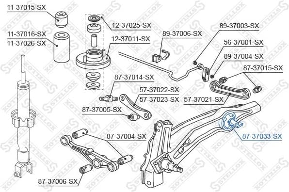 Mounting, control/trailing arm 87-37033-SX - image 2