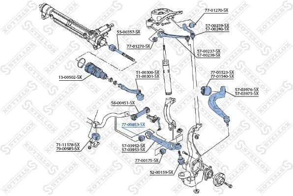 Mounting, control/trailing arm 77-00853-SX