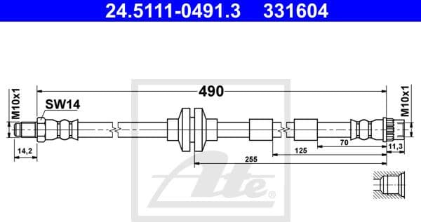 Brake Hose 24.5111-0491.3