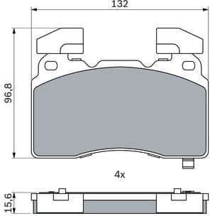 Brake Pad Set, disc brake 0986424894