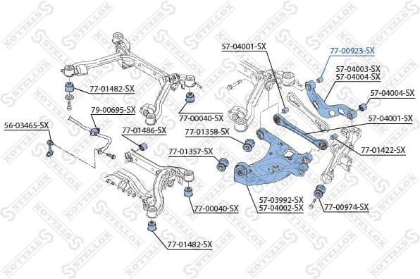 Mounting, control/trailing arm 77-00923-SX