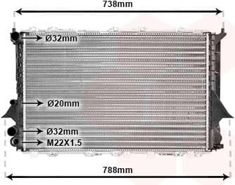 Radiator, engine cooling 03002077