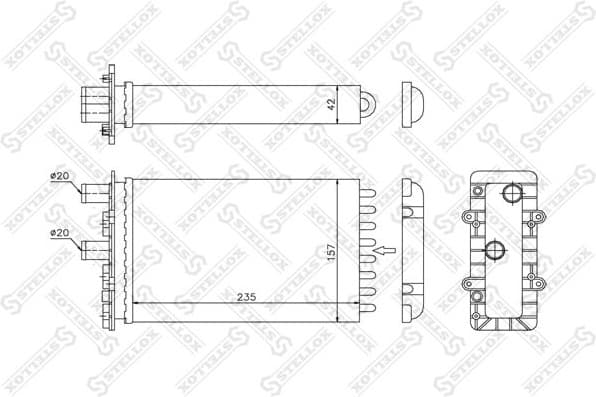 Heat Exchanger, interior heating 10-35079-SX