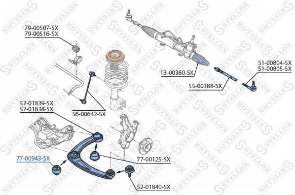 Mounting, control/trailing arm 77-00943-SX - image 2