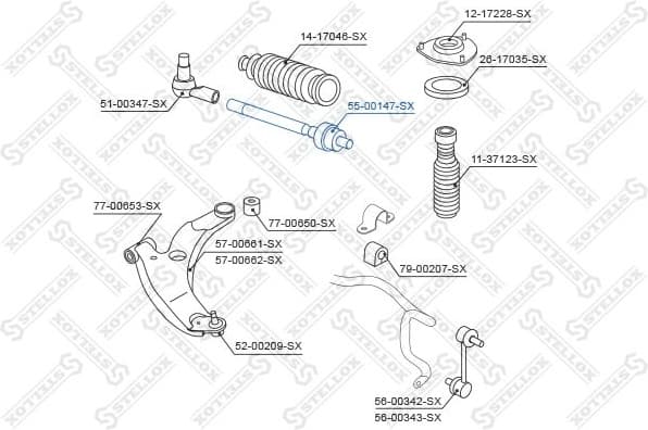 Inner Tie Rod 55-00147-SX
