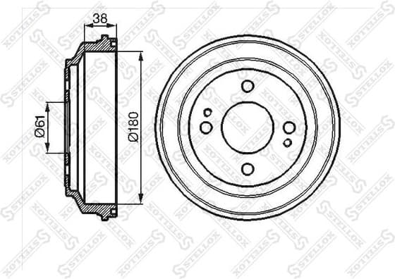 Brake Drum 6025-9908-SX
