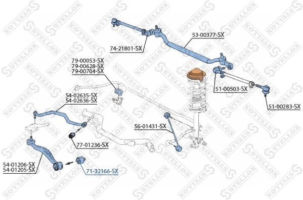 Mounting, control/trailing arm 71-32166-SX - image 2